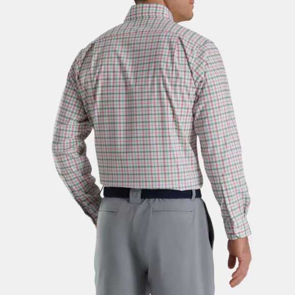 NWT Men’s FootJoy Super Soft Woven Plaid Shirt - Small - Picture 3 of 4